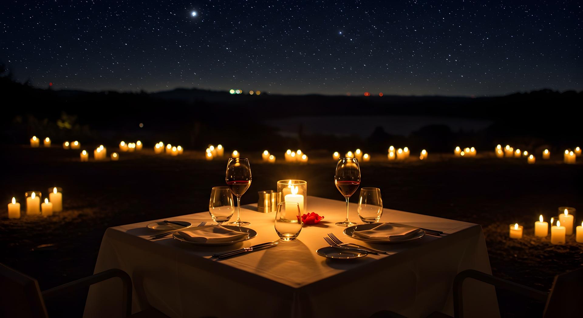 Romantisches Dinner im Kerzenschein | Escort Service Hamburg

